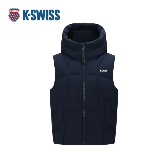 【K-SWISS】羽絨背心 W DOWN VEST 保暖背心 女款 深藍色 1912150-014