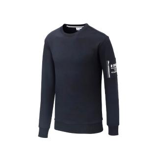 【K-SWISS】運動長袖 SL POCKET SWEATSHRT 圓領 女款 黑色 197251-008