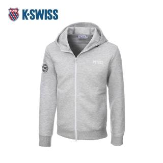 【K-SWISS】運動外套 TW HOODIE JACKET 連帽 拉鍊 女款 灰色 1912503-049