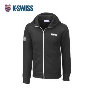 【K-SWISS】運動外套 TW HOODIE JACKET 連帽 拉鍊 女款 黑色 1912503-001