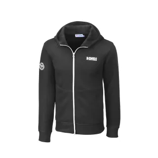 【K-SWISS】運動外套 TW HOODIE JACKET 連帽 拉鍊 女款 黑色 1912503-001