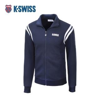 【K-SWISS】運動外套 MOCK NECK JACKET 3 立領 拉鍊 女款 深藍色 1912500-426