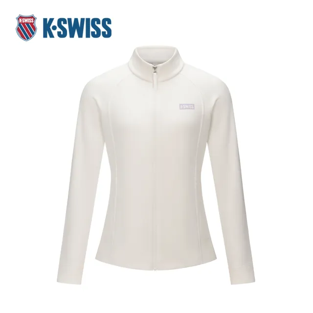 【K-SWISS】運動外套 JACKETKC7532WCKJ22 立領 女款 米白色 1912462-115