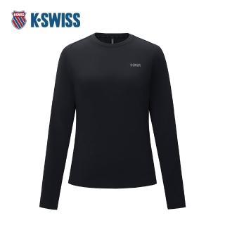 【K-SWISS】運動長袖 WS N.T LS T 圓領 T恤 女款 黑色 1912118-008