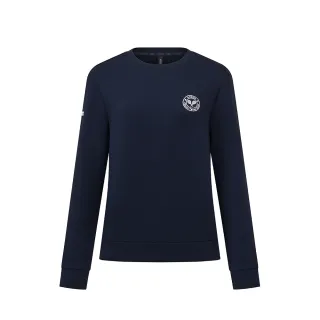 【K-SWISS】運動長袖 W SILKY TECH SWEAT 圓領 上衣 女款 深藍色 1912104-014