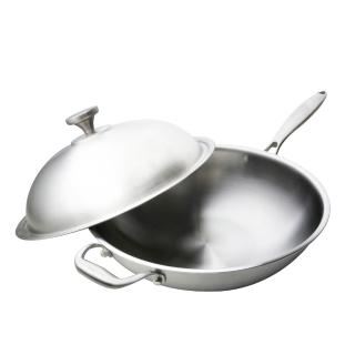 【shimizu 清水】316不鏽鋼複合金炒鍋36CM(頂級316不鏽鋼)