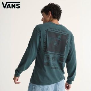 【VANS】官方旗艦 I Need My 藍綠色長袖T恤