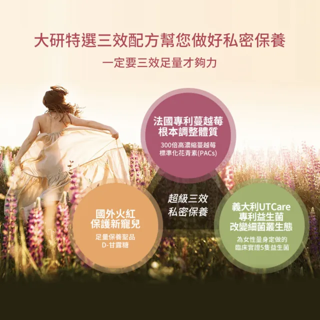 【大研生醫】淨密樂蔓越莓甘露糖粉包24包X1盒(專科醫師推薦.義大利專利女性益生菌)