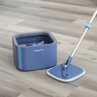 全新加大可拆雙槽淨污除毛髮旋轉拖把