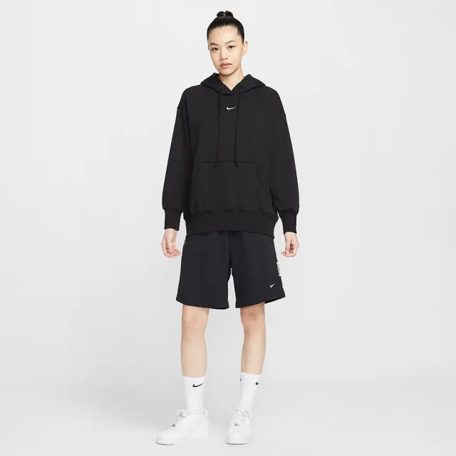 【NIKE 耐吉】長袖上衣 女 帽T 毛圈布 AS W PHNX FLC OS PO HOODIE 黑 HV8103-010(2S4835)