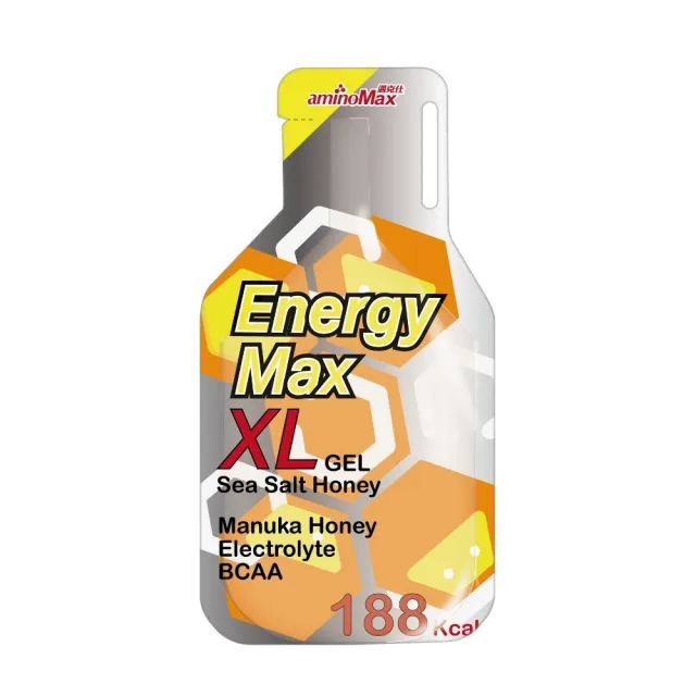 【AminoMax 邁克仕】XL大份量能量包energy gel海鹽系列-蜂蜜海鹽風味 5包/組