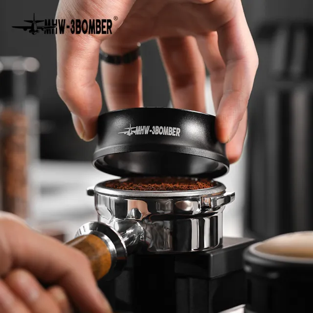 【MHW-3BOMBER】磁吸接粉環-黑色(咖啡接粉環 51/53/54/58mm 磁吸接粉器 防飛粉 布粉環)