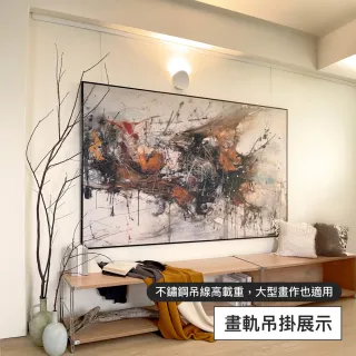 【菠蘿選畫所】牆壁1.5m畫軌套組 配1.8m不鏽鋼吊線（鋁合金）吊圖軌道/ 畫展畫廊掛畫規劃/ 隱形式外裝皆可)