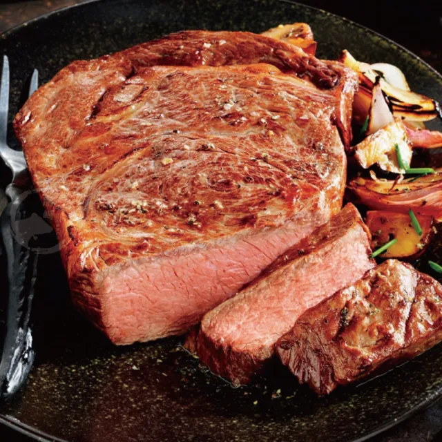 【勝崎生鮮】美國PRIME濕式熟成厚切頂級肋眼牛排4片組(400公克±10% / 1片)