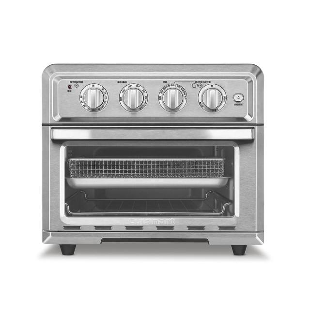 Cuisinart美膳雅 TOA-60TW 氣炸烤箱，結合空氣炸鍋與多功能烤箱，容量2公升以上，適閤家庭使用。尺寸長42.5 x 寬39.8 x 高35 cm，重量12.56kg，電壓110V、頻率60Hz、功率1000W以上。配件包含中文說明書、烤盤及使用說明保證書，保固2年，BSMI許可字號R39519。健康低油烹飪，快速烤製美味佳餚，提升廚房效率。