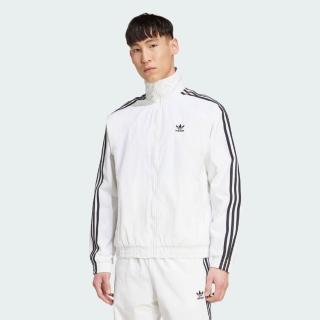 【adidas 愛迪達】Firebird Tt 男 立領外套 運動外套 休閒穿搭 白 黑 亞版(JY1328)