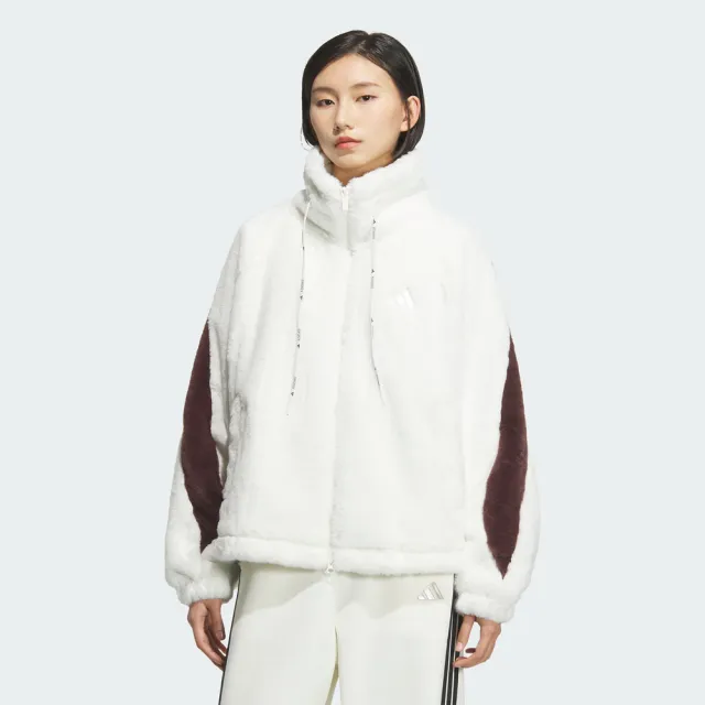 【adidas 愛迪達】Ms Warm Jkt2 女 立領外套 運動外套 休閒穿搭 米 棕 亞版(KC0079)