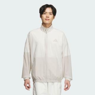 【adidas 愛迪達】St Fl Mh Wv Jkt 男 立領外套 運動外套 休閒穿搭 米白 亞版(JZ8410)