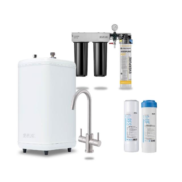 【愛惠浦】雙溫櫥下型 H188熱飲機+PURVIVE Trio-4H2三道式生飲淨水器(前置樹脂+中空絲膜)