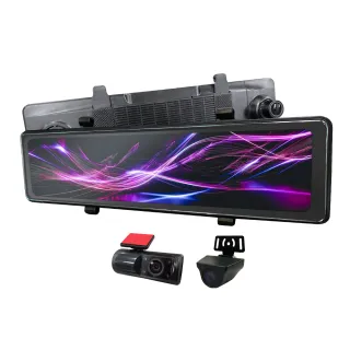 【任e行】NX3 2K 12吋 GPS 三鏡頭 行車記錄器 電子後視鏡 15米後鏡頭線(前後+車內三錄影)