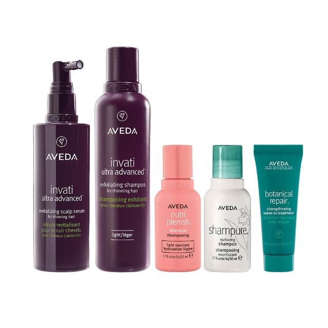 【AVEDA】蘊活煥欣豐盈組(蘊活煥欣/蘊活淨瑕/花植結構/蘊活光萃 5款任選+養髮精華150ml_頭皮保養 豐盈蓬鬆)