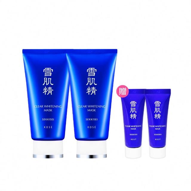 【KOSE 高絲】雪肌精 淨白黑面膜 80gx2入組