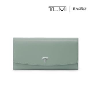 【TUMI】Belden 長款掀蓋式皮革長夾 - 草本綠(TUMI 官方旗艦店)