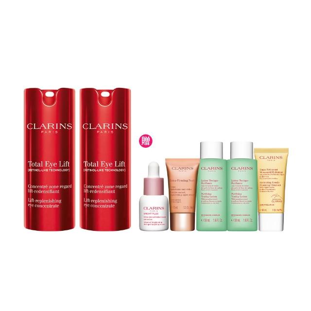 【CLARINS 克蘭詩】全效緊緻眼霜15ml 雙入組(NEW賽車眼霜/緊緻拉提/細紋)