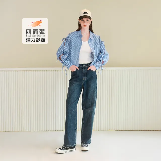 【OUWEY 歐薇】五角領坑條縲縈針織內搭背心(兩色；S-L；3252195701)