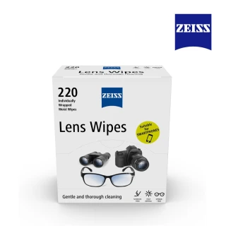 【ZEISS 蔡司】光學拭鏡紙220入(適用眼鏡、3C螢幕、鏡頭)