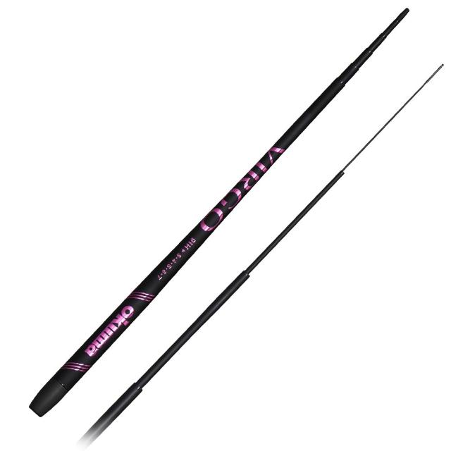 【OKUMA】處女座91H 3/4/5/6/7尺五段定位蝦竿(低調消光黑+紫色系塗裝)