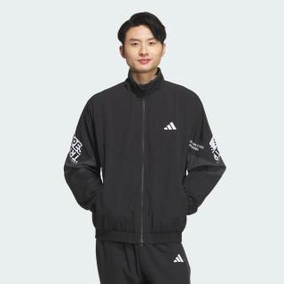 【adidas 愛迪達】Word Woven Jkt 男 立領外套 運動外套 休閒 黑 白 亞版(KA1265)