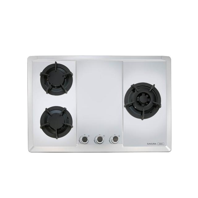 【SAKURA 櫻花】三口大面板易清不鏽鋼面板檯面爐 G-2633S LPG/NG1 含基本安裝