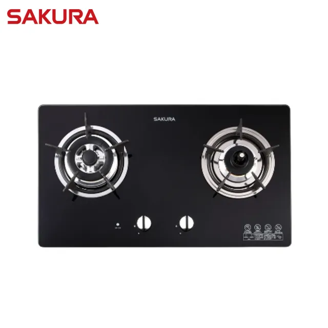 【SAKURA 櫻花】二口防乾燒節能玻璃檯面爐 G-2820GB LPG/NG1 含基本安裝