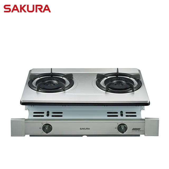 【SAKURA 櫻花】二口雙內焰不鏽鋼面板安全爐嵌入爐 G-6700KS LPG/NG1 含基本安裝
