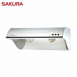 【SAKURA 櫻花】80cm斜背式除油煙機-高速雙渦輪+雙效除油 R-3262SL 含基本安裝
