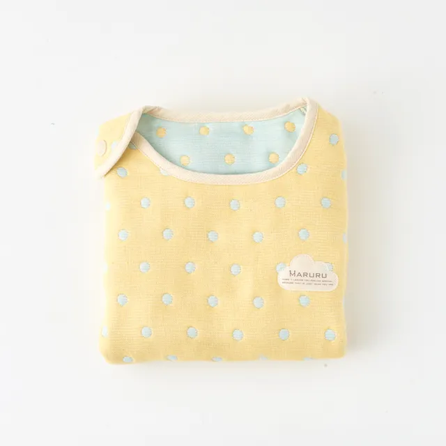【MARURU】禮盒組 日本六層紗防踢背心 黃色甜心(彌月禮盒 新生兒禮盒 出生送禮 新生兒送禮)