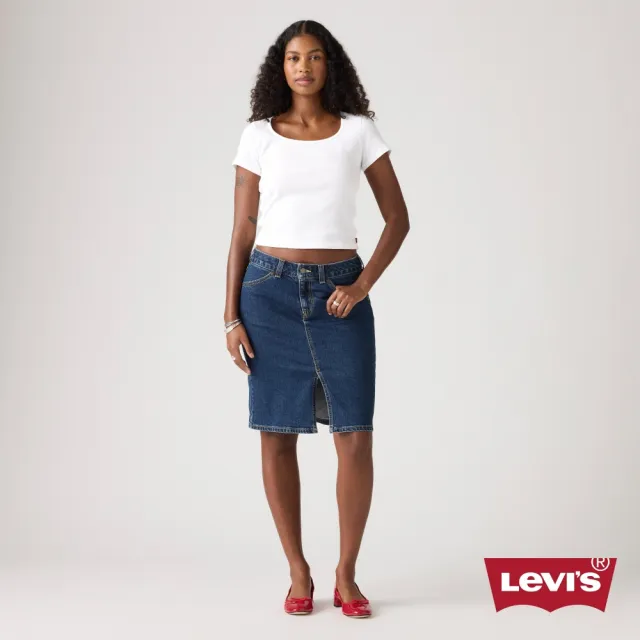 【LEVIS】牛仔裙 前開岔 牛仔短裙 女生牛仔褲 熱賣單品 003Z6-0000