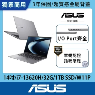 【ASUS 華碩】14吋i7商用筆電(P3405CVA/i7-13620H/32G/1TB SSD/W11P)