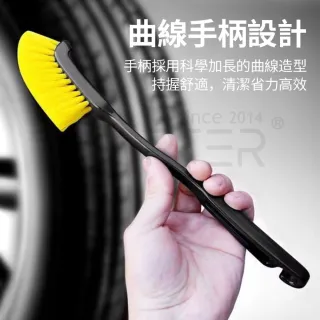 【MorTer】汽車細節刷 輪框清潔刷 PP刷毛 不傷車 密集刷毛 曲柄好施力 細節刷 輪框刷 汽機車清潔