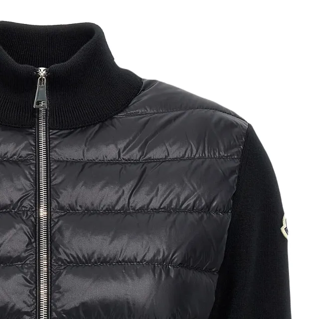 【MONCLER】經典款 女款 羽絨&羊毛拼接外套-黑色(1號USA-S、2號USA-M、3號USA-L)
