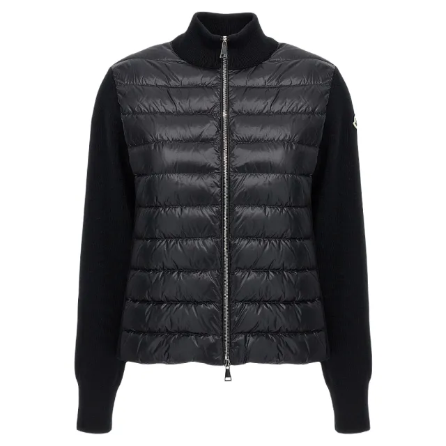 【MONCLER】經典款 女款 羽絨&羊毛拼接外套-黑色(1號USA-S、2號USA-M、3號USA-L)
