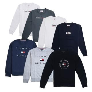 【TOMMY HILFIGER】男生 女生 桂冠LOGO 成人版 毛圈 帽T 帽踢 連帽 長袖大學T(版型偏大多款可選平輸品)