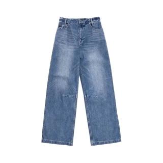 【CONVERSE】Denim Wide Leg Woven 女款 藍色 寬鬆 丹寧 牛仔 長褲 WCJ432-UHA