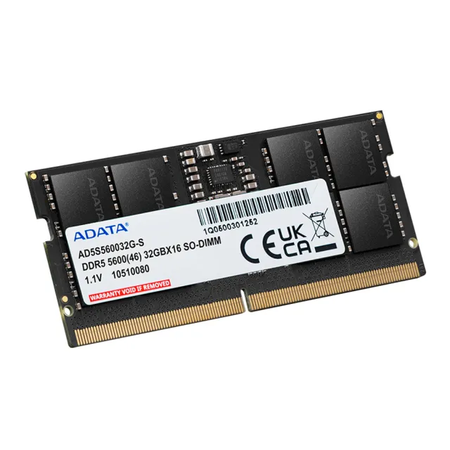 【ADATA 威剛】DDR5 5600 16GB 筆記型記憶體 (AD5S560016G-S)