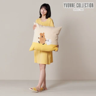 【YVONNE 以旺傢飾】QUOKKA & BOBO 方形抱枕（60x60）-小麥棕(DINOTAENG)