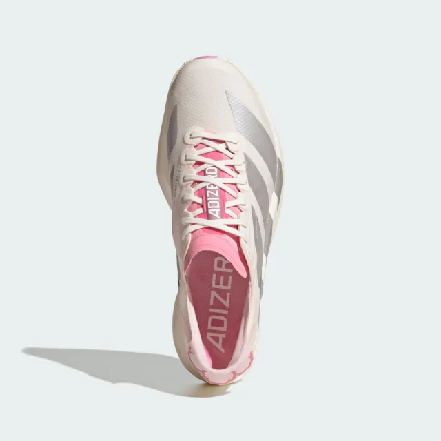 【adidas 愛迪達】ADIZERO ADIOS PRO 4 跑鞋(JQ4445 男鞋 跑鞋 輕量 慢跑鞋 櫻花主題配色)