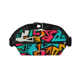 【Fitletic】Mini Sport Plus防潑水運動腰包MINIP 五彩塗鴉(路跑 越野跑 馬拉松)