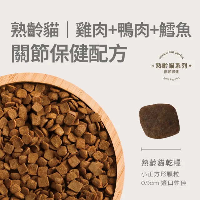 【ALINA】艾萊納 五星主廚快餐車-熟齡貓飼料｜關節保健 4KG (老貓/貓乾糧/葡萄糖胺/軟骨素/推薦飼料)
