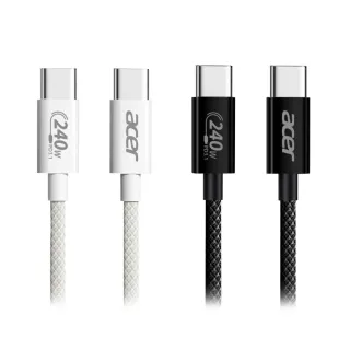 【Acer 宏碁】Type-C to Type-C PD 240W 快速充電傳輸線 2M (採用USB IF TID認證插頭與芯片)
